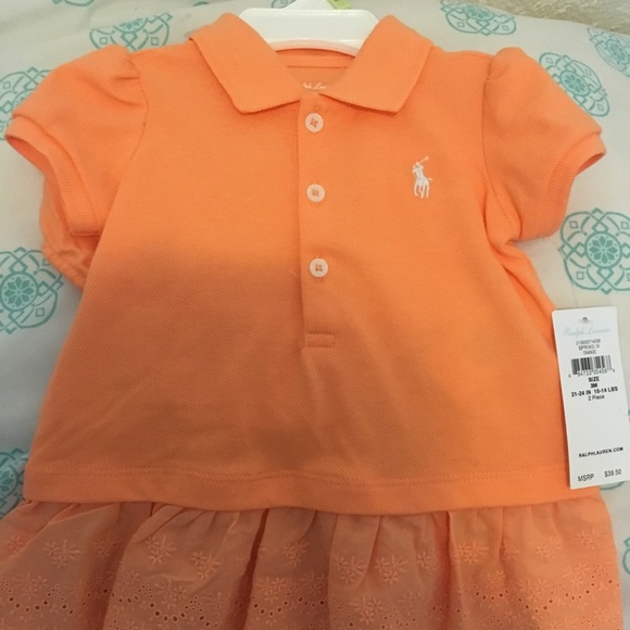 Ralph Lauren Girls’ Eyelet Polo Dress - Picture 1 of 4